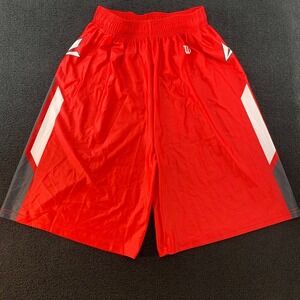 Wilson Red Athletic Training Shorts Men's Size M Basketball Gym‎ Workout